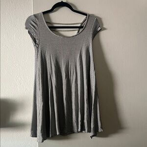 American Eagle Outfitters Navy and White Striped Top